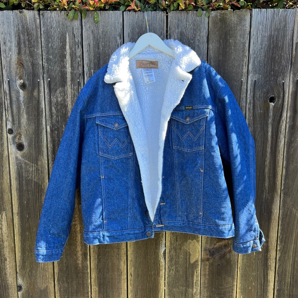Wrangler Sherpa Lined Denim Western Jacket - XL (NWOT)